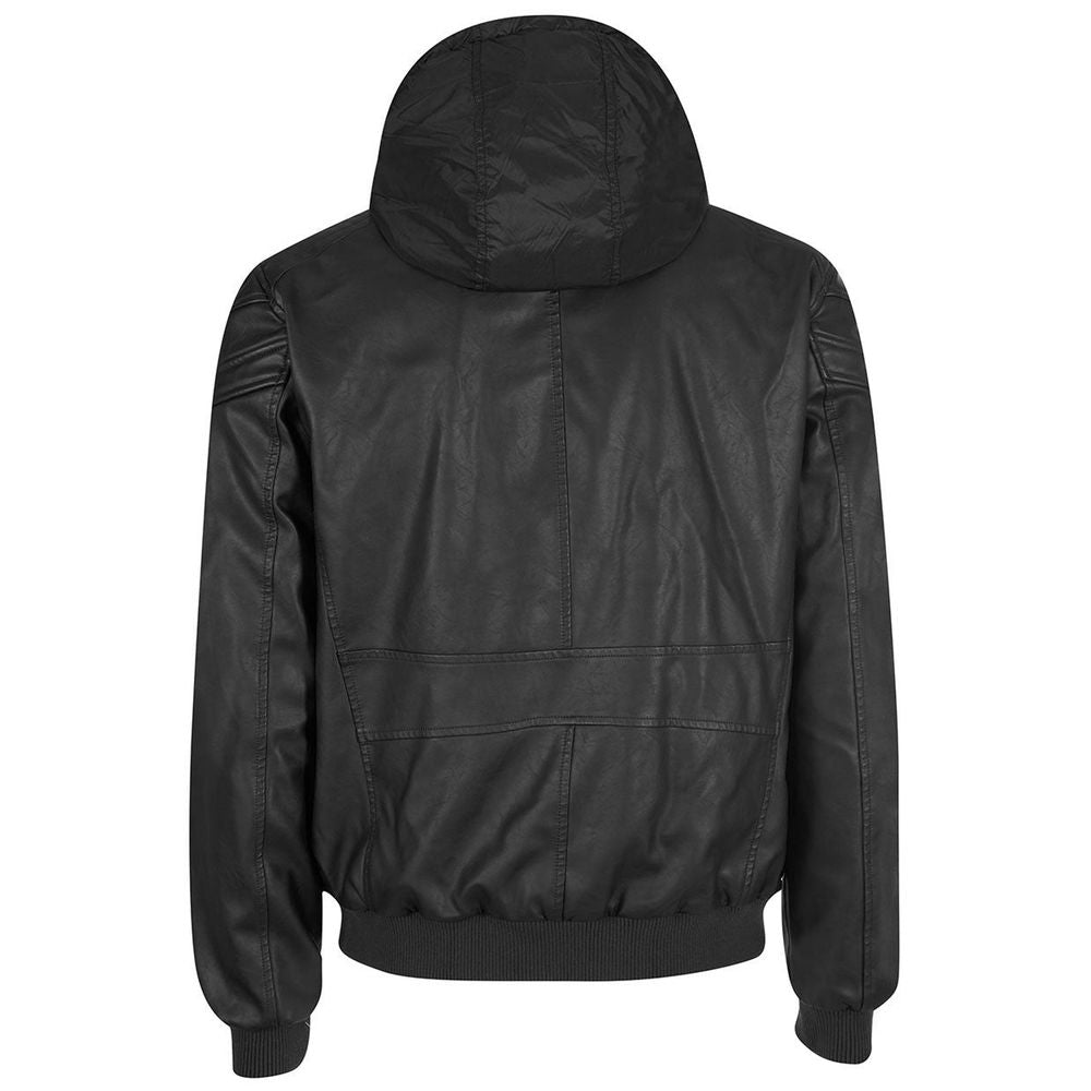 Black Polyethylene Men's Jacket Yes Zee