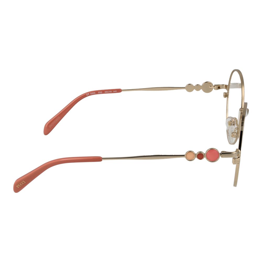 Gold Women Glasses Frame Emilio Pucci