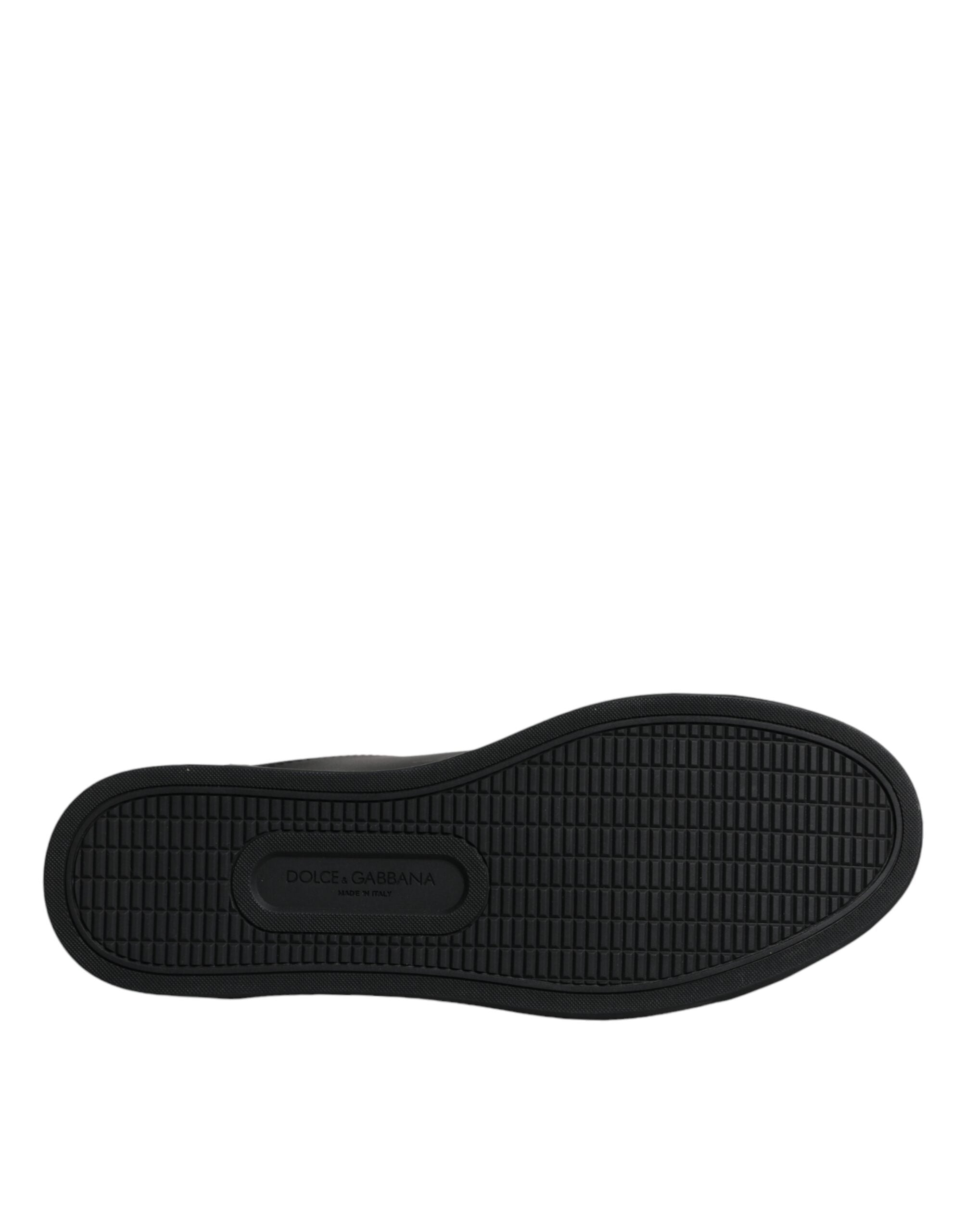Black London Sacred Heart Men Sneakers Shoes Dolce & Gabbana