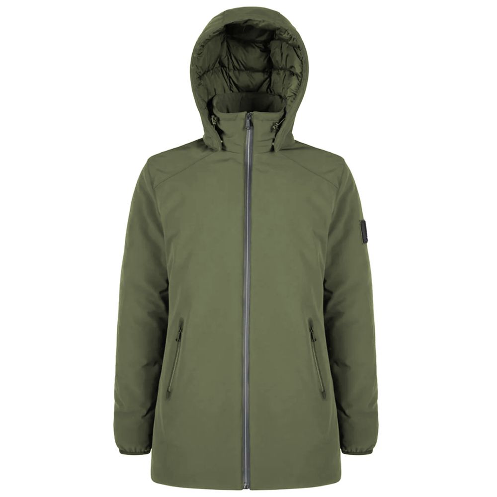 Green Nylon Men Jacket Yes Zee