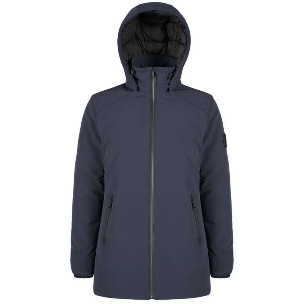 Blue Nylon Men's Down Jacket Yes Zee