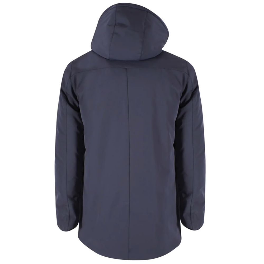 Blue Nylon Men's Down Jacket Yes Zee