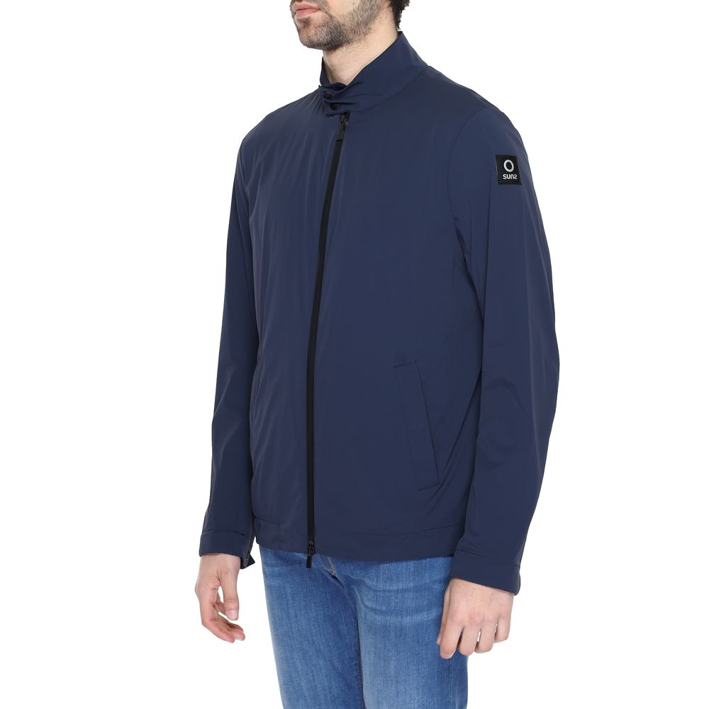 Blue Nylon Jackets & Coat Suns