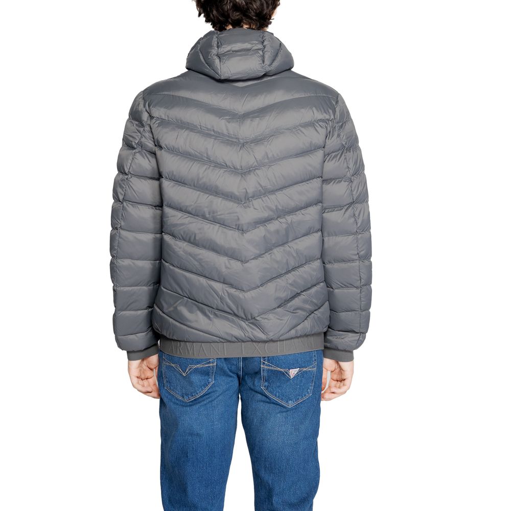 Gray Polyester Jackets & Coat Armani Exchange