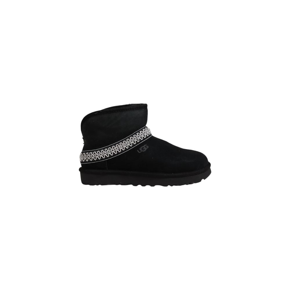 Black Suede Leather Ankle UGG