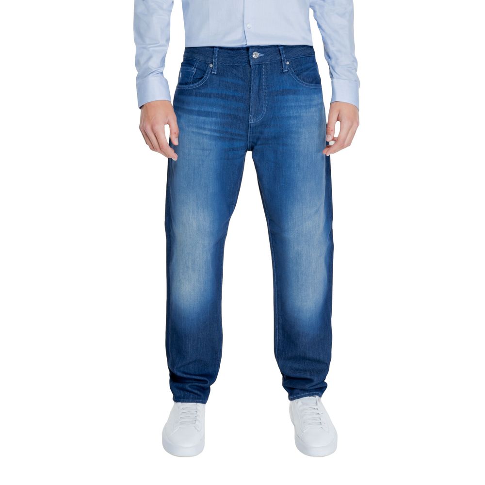Blue Cotton Skinny Pant Armani Exchange