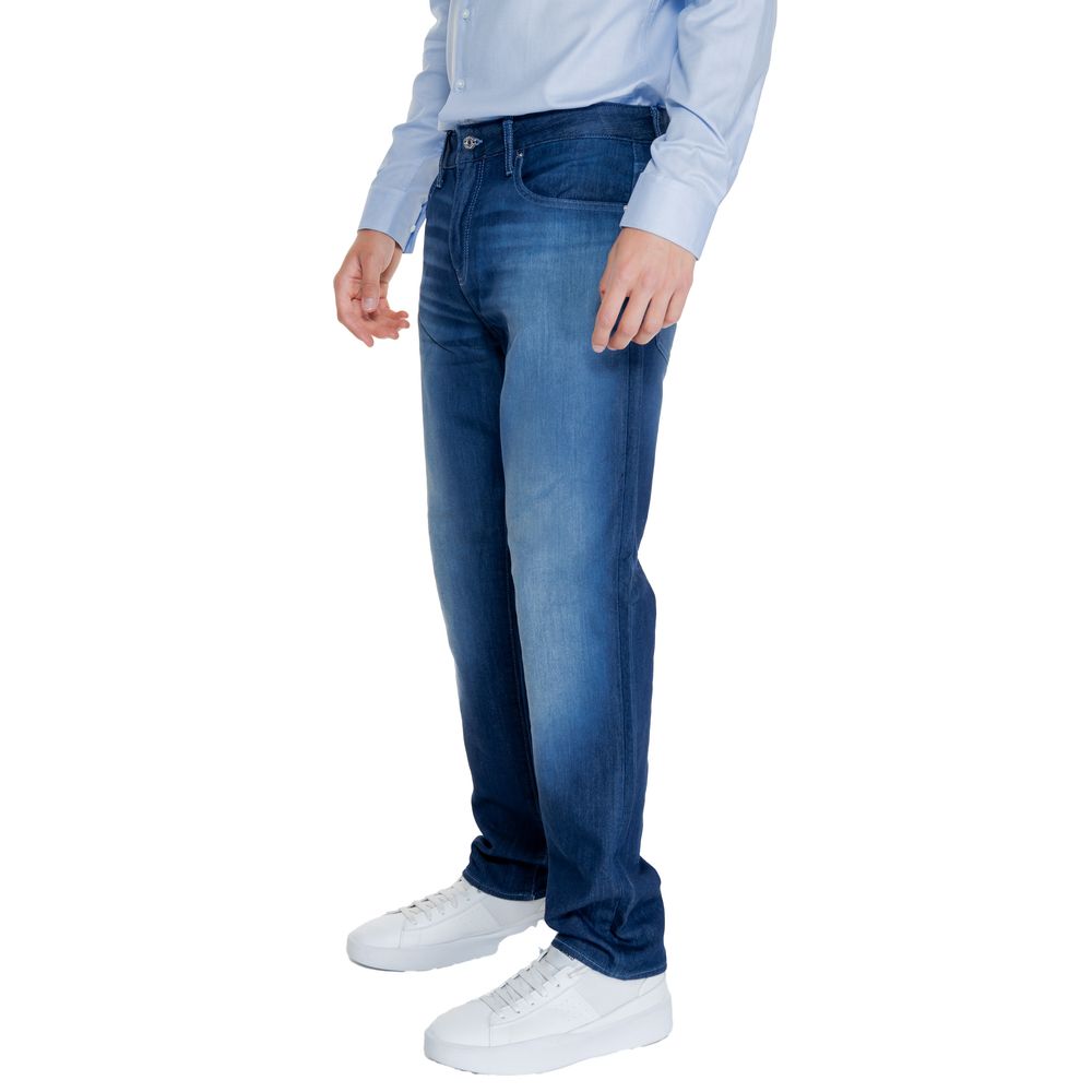 Blue Cotton Skinny Pant Armani Exchange