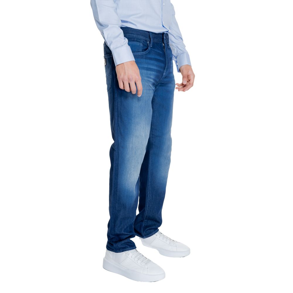 Blue Cotton Skinny Pant Armani Exchange