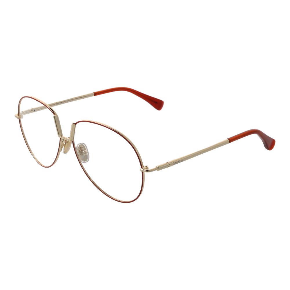Orange Women Glasses Frame Max Mara