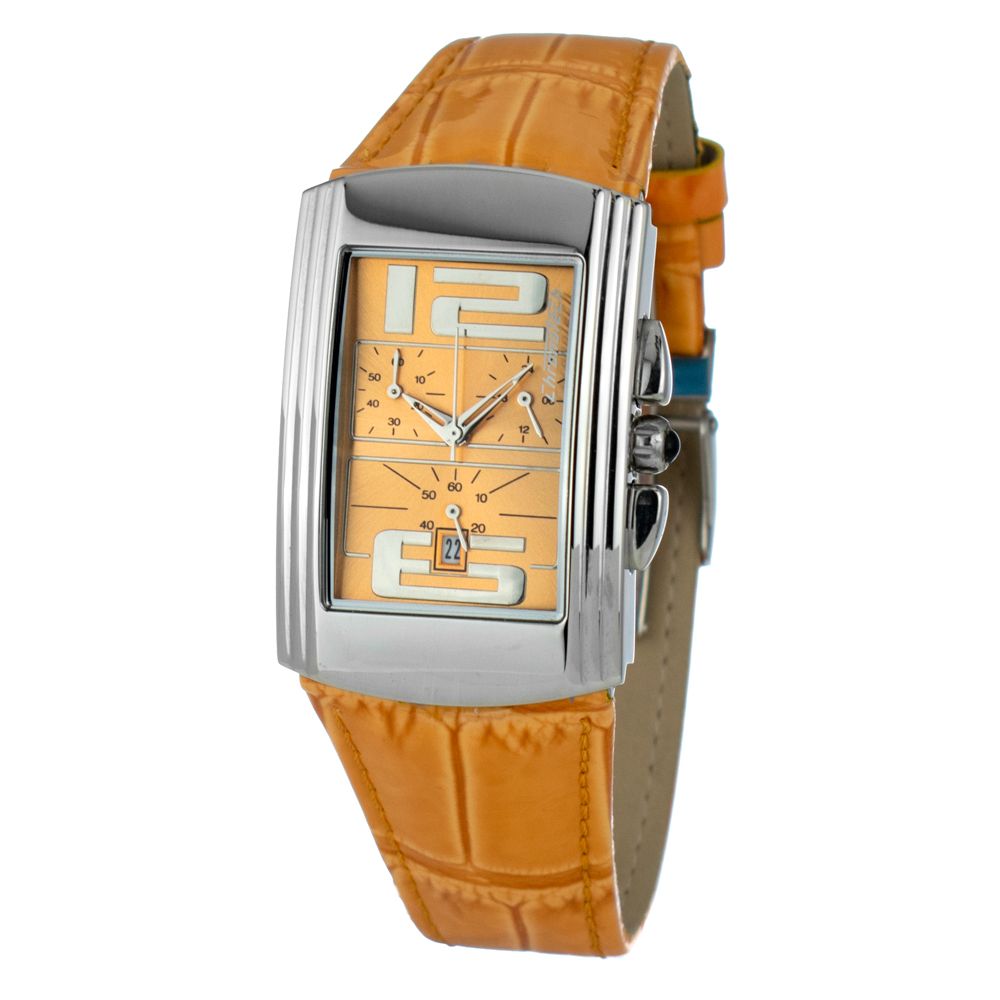 Orange Leather Watch Chronotech