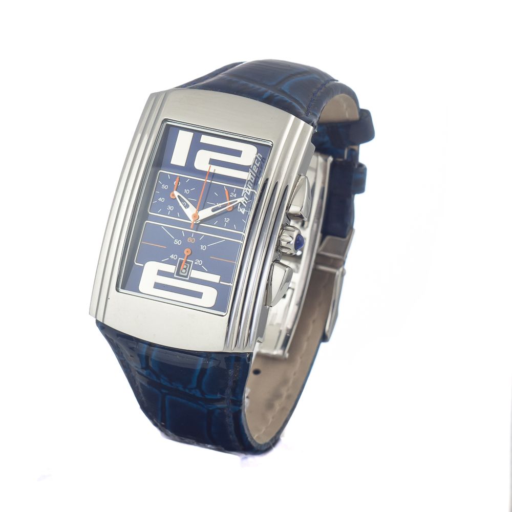 Blue Leather Watch Chronotech