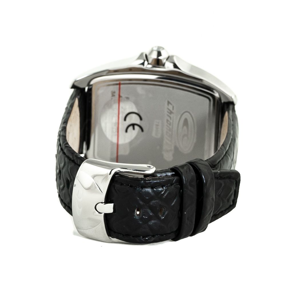 Black Leather Watch Chronotech