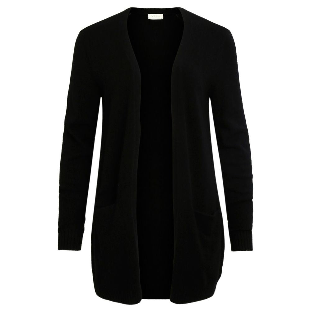 Black Viscose Cardigan Vila Clothes