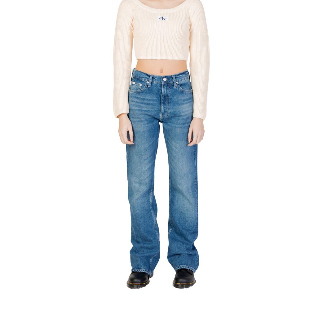 Blue Cotton Mom Jean Calvin Klein Jeans