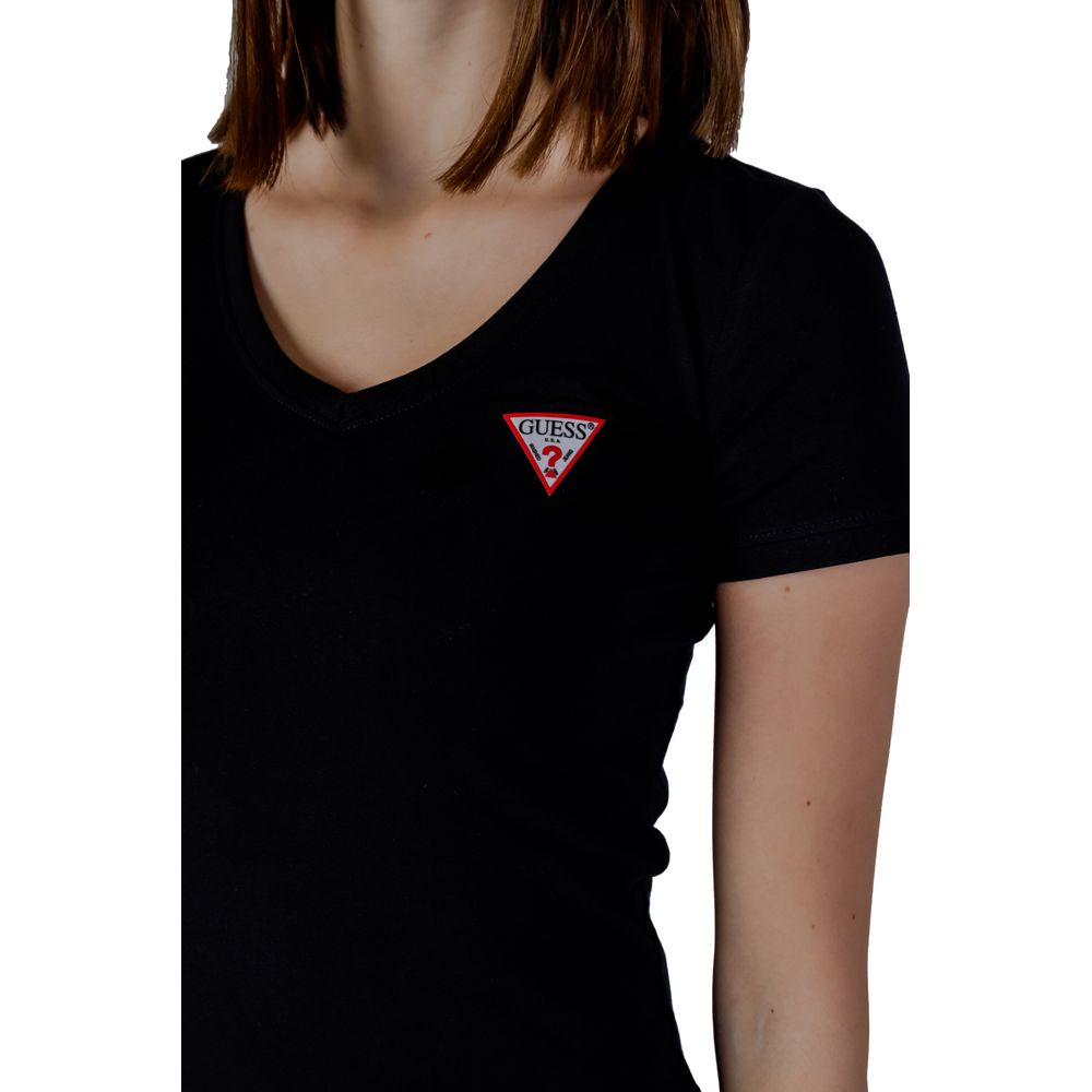 Black Cotton T-Shirt Guess