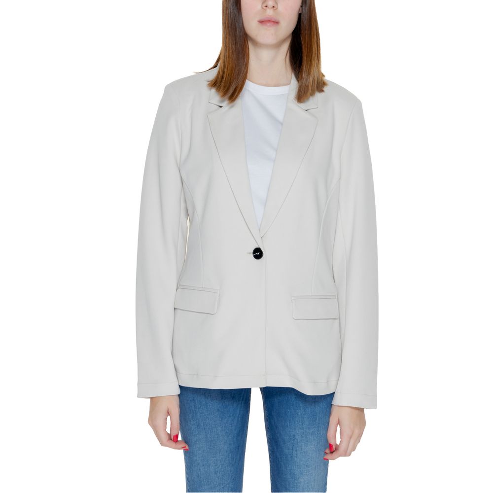 Beige Polyester Blazer Only
