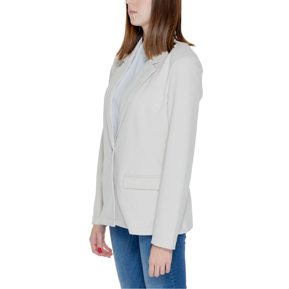 Beige Polyester Blazer Only