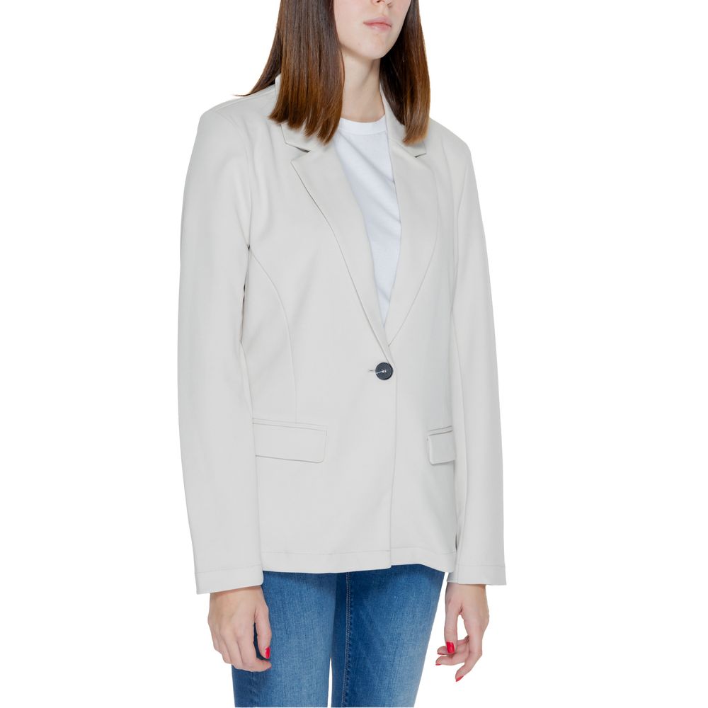 Beige Polyester Blazer Only