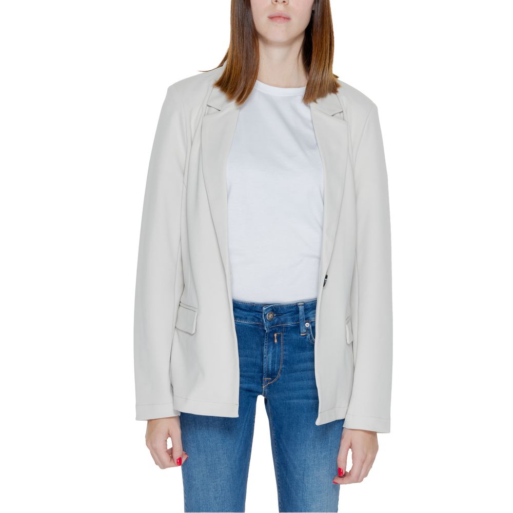 Beige Polyester Blazer Only
