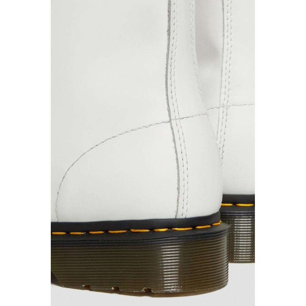 White Leather Boot Dr. Martens
