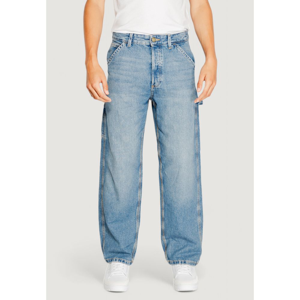 Blue Cotton Relaxed Fit Jean Jack Jones