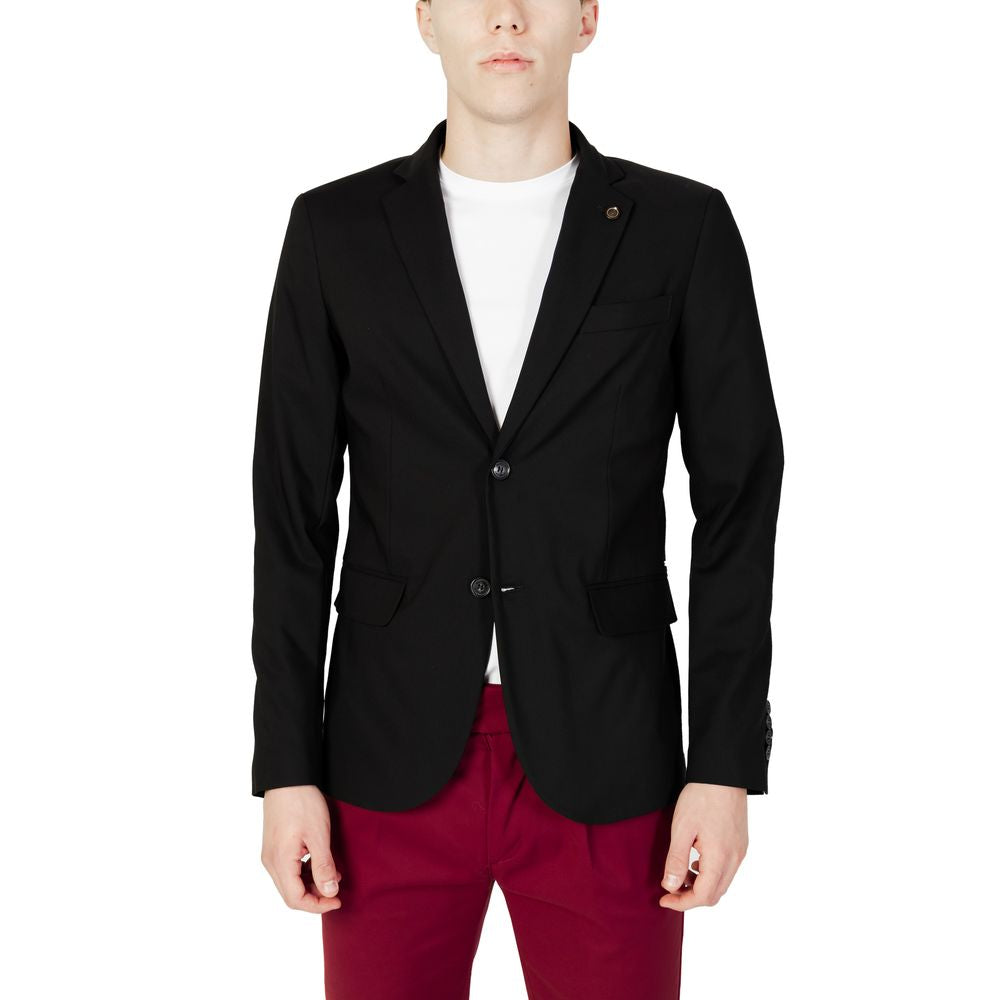 Black Cotton Blazer Gianni Lupo