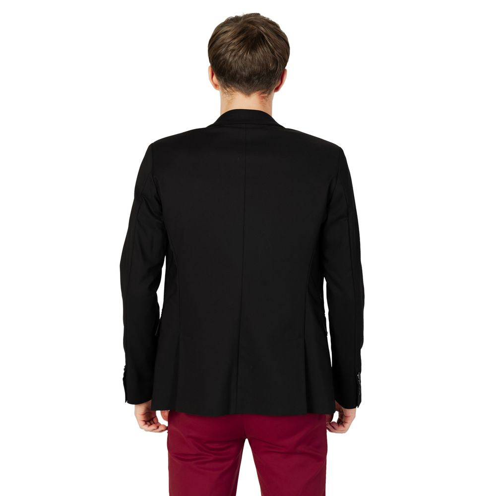 Black Cotton Blazer Gianni Lupo