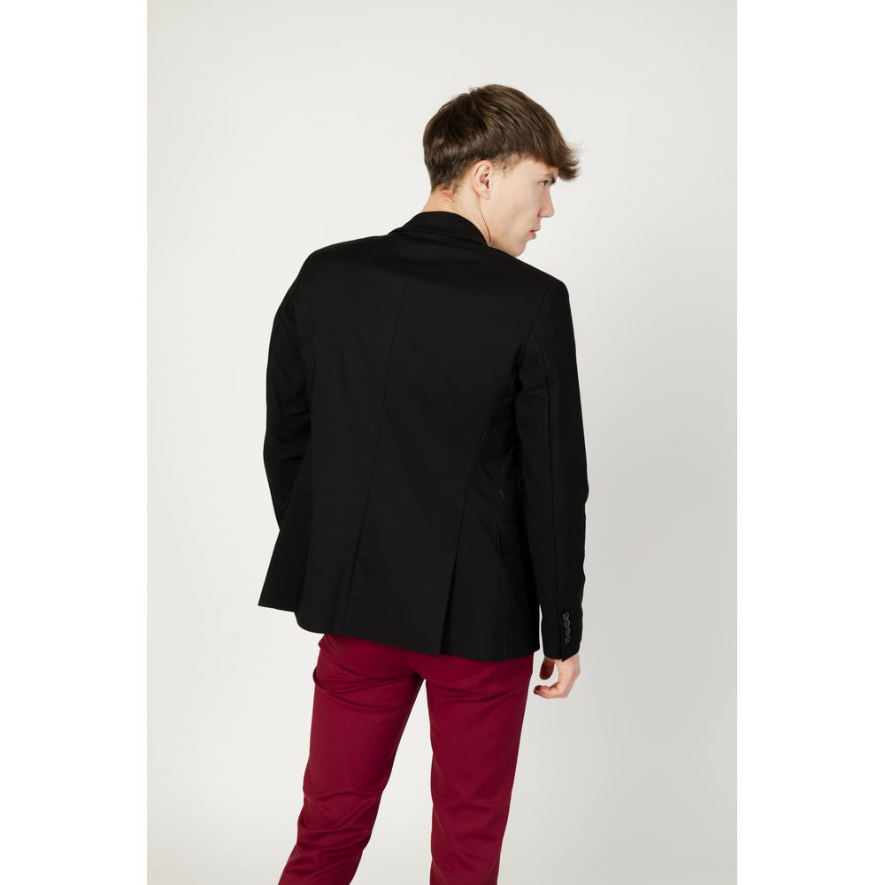 Black Cotton Blazer Gianni Lupo