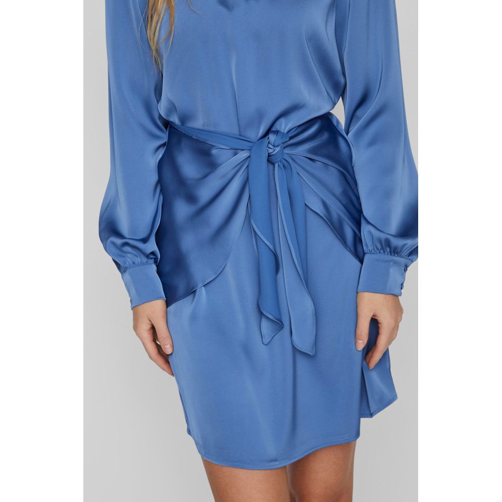 Blue Recycled Polyester Short Vila Clothes