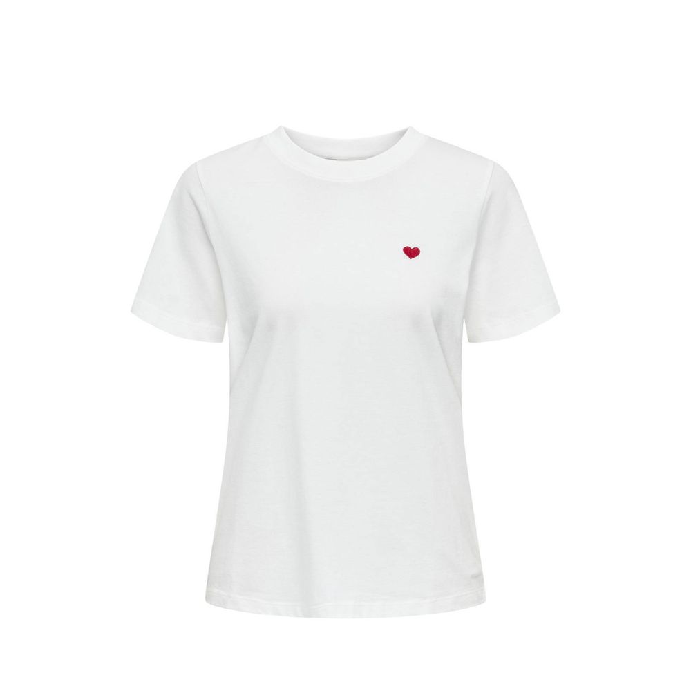 White Cotton T-Shirt Jacqueline De Yong