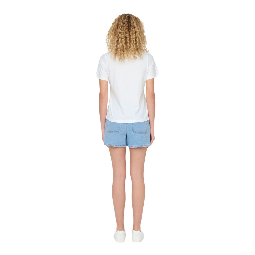White Cotton T-Shirt Jacqueline De Yong
