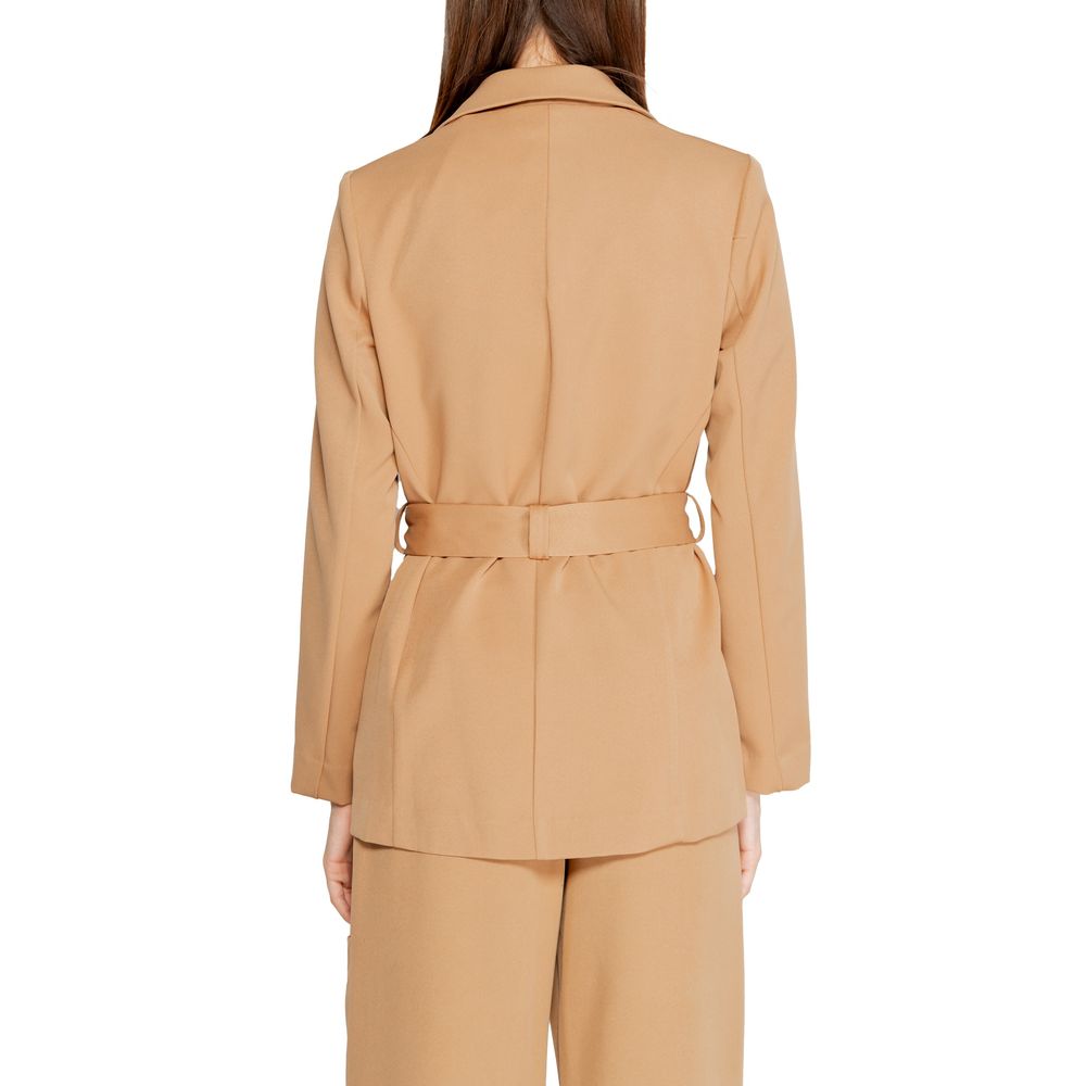 Beige Polyester Blazer Rinascimento