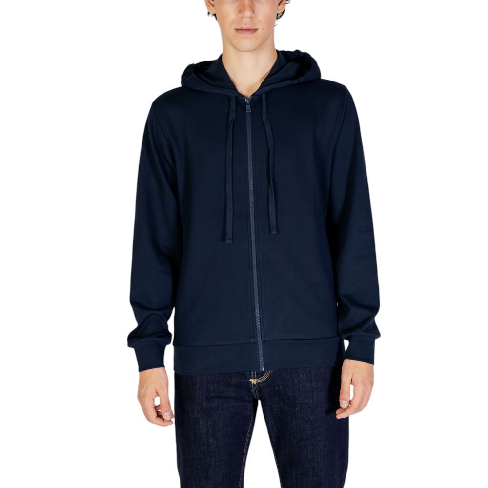 Blue Polyester Hoody Emporio Armani Underwear