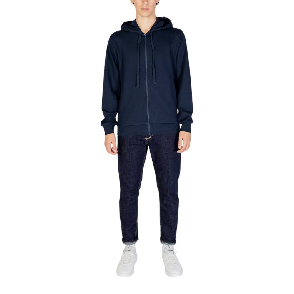 Blue Polyester Hoody Emporio Armani Underwear