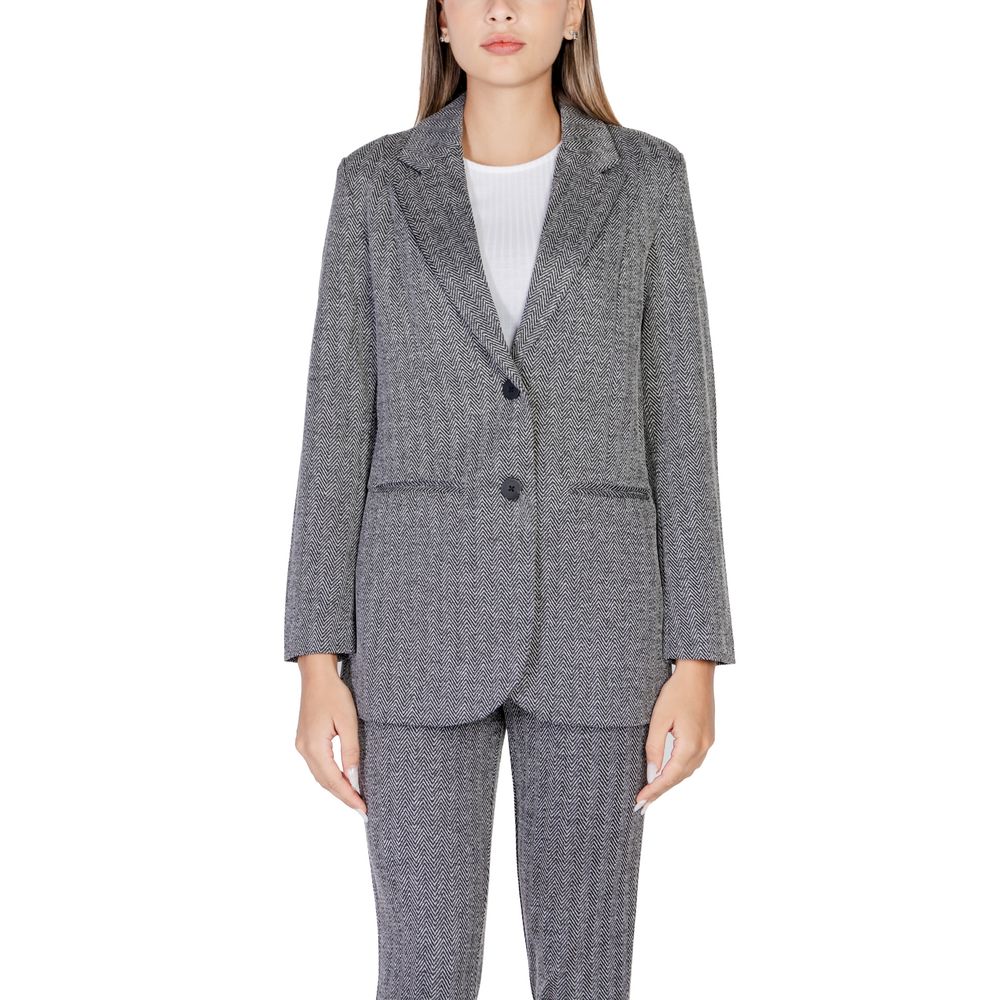 Black Polyester Blazer ICHI