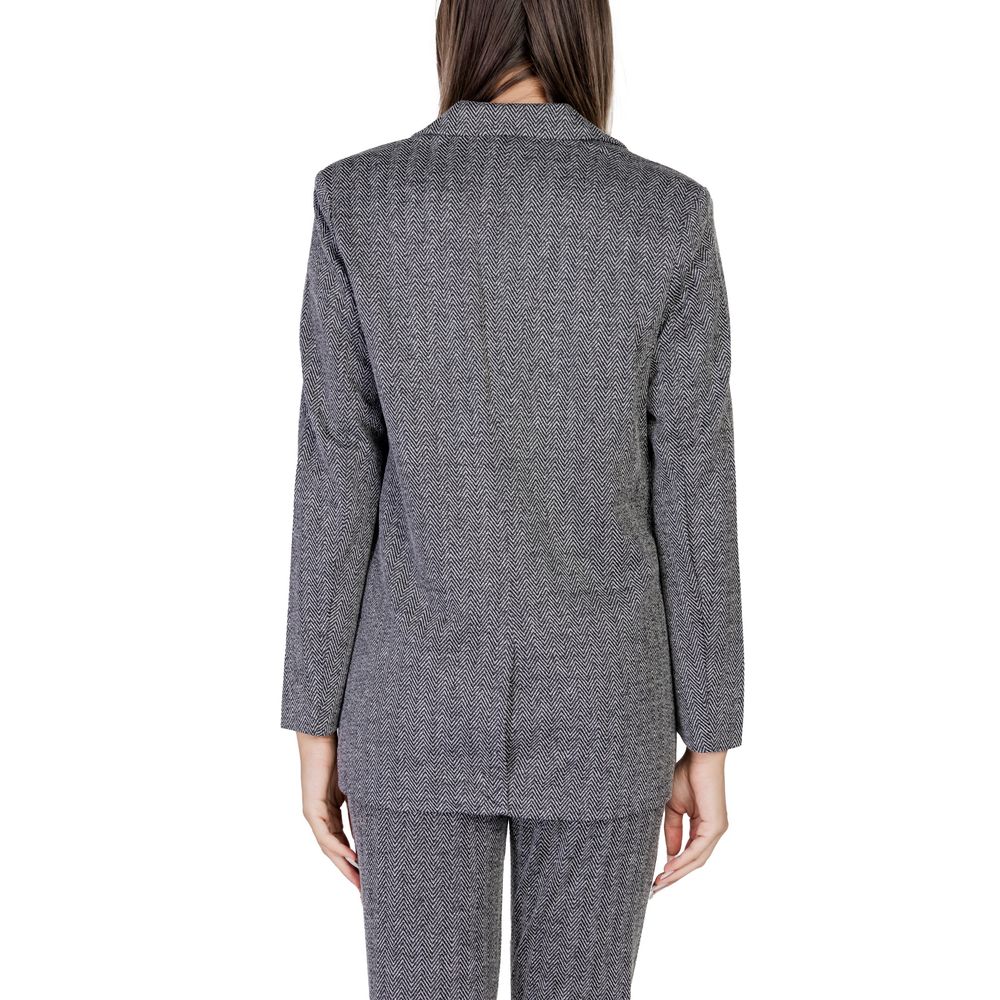 Black Polyester Blazer ICHI