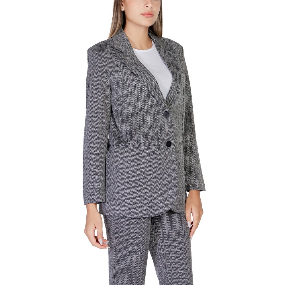 Black Polyester Blazer ICHI