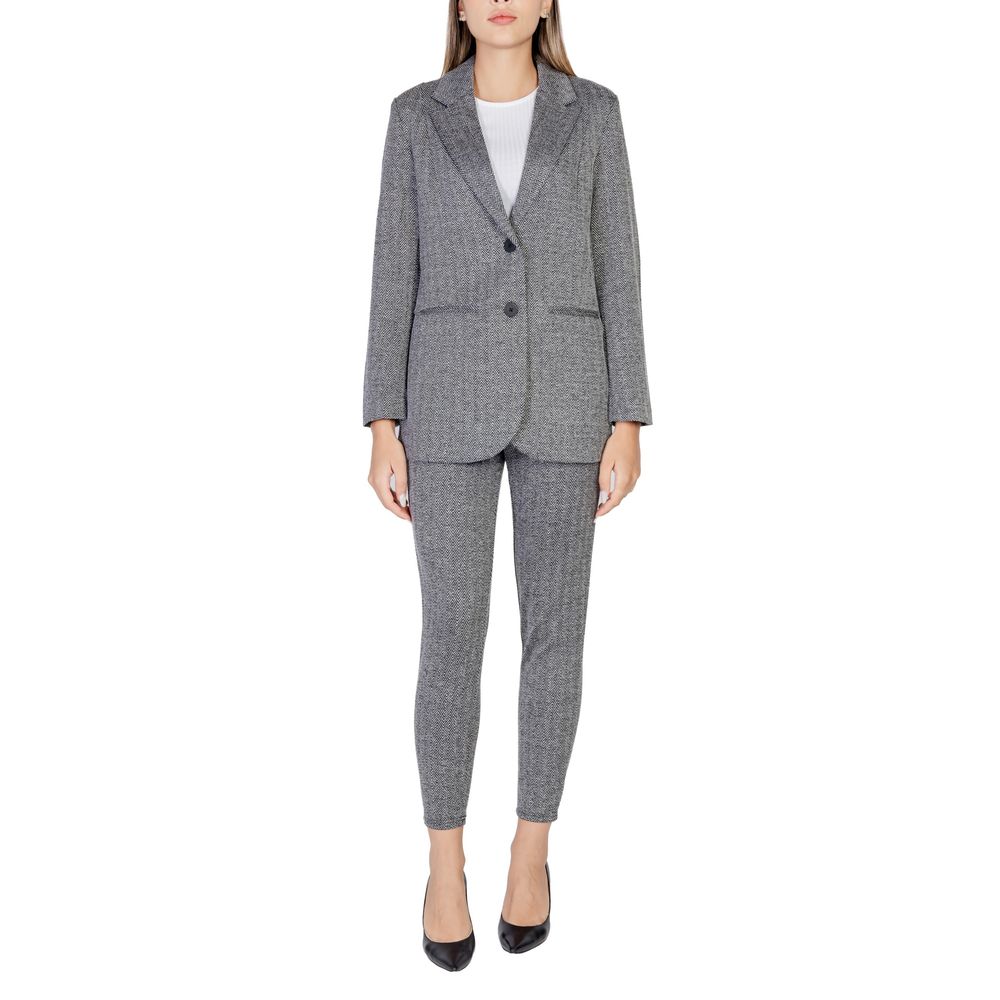 Black Polyester Blazer ICHI