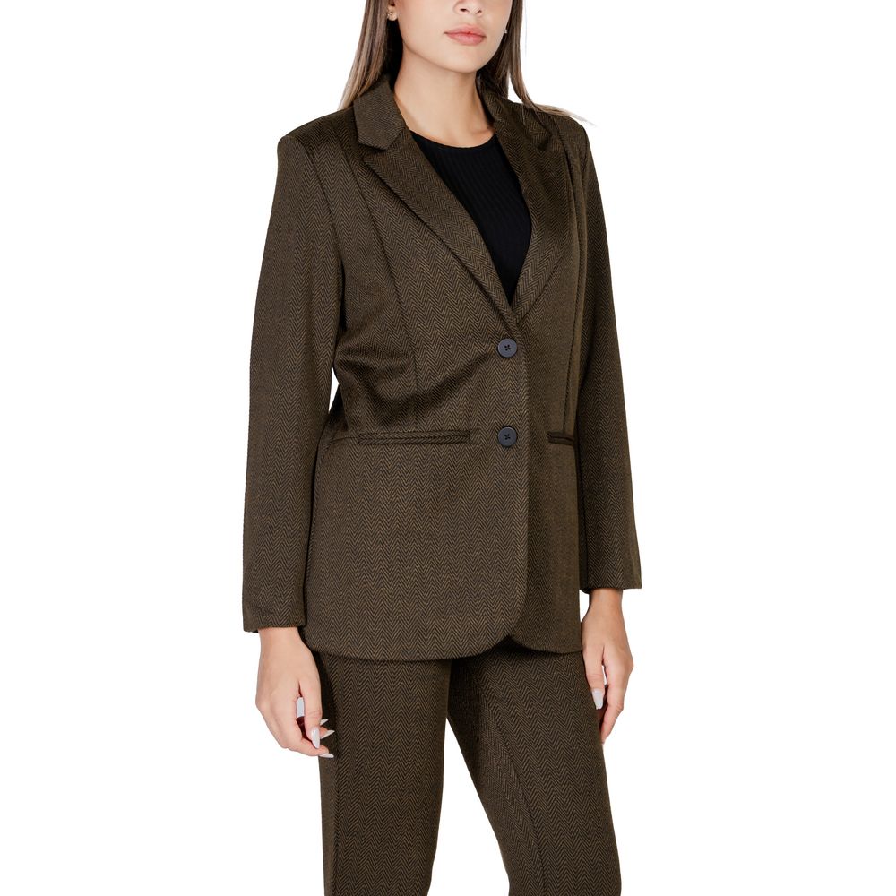 Green Polyester Blazer ICHI