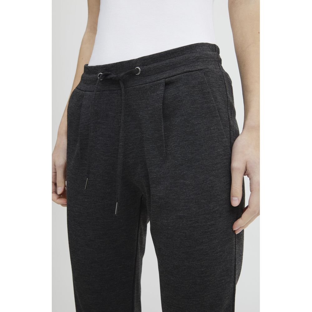 Gray Polyester Pant ICHI