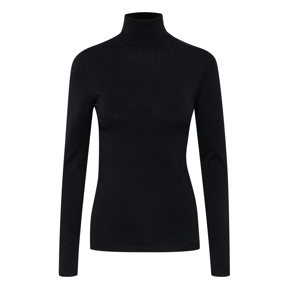 Black Viscose Turtleneck ICHI