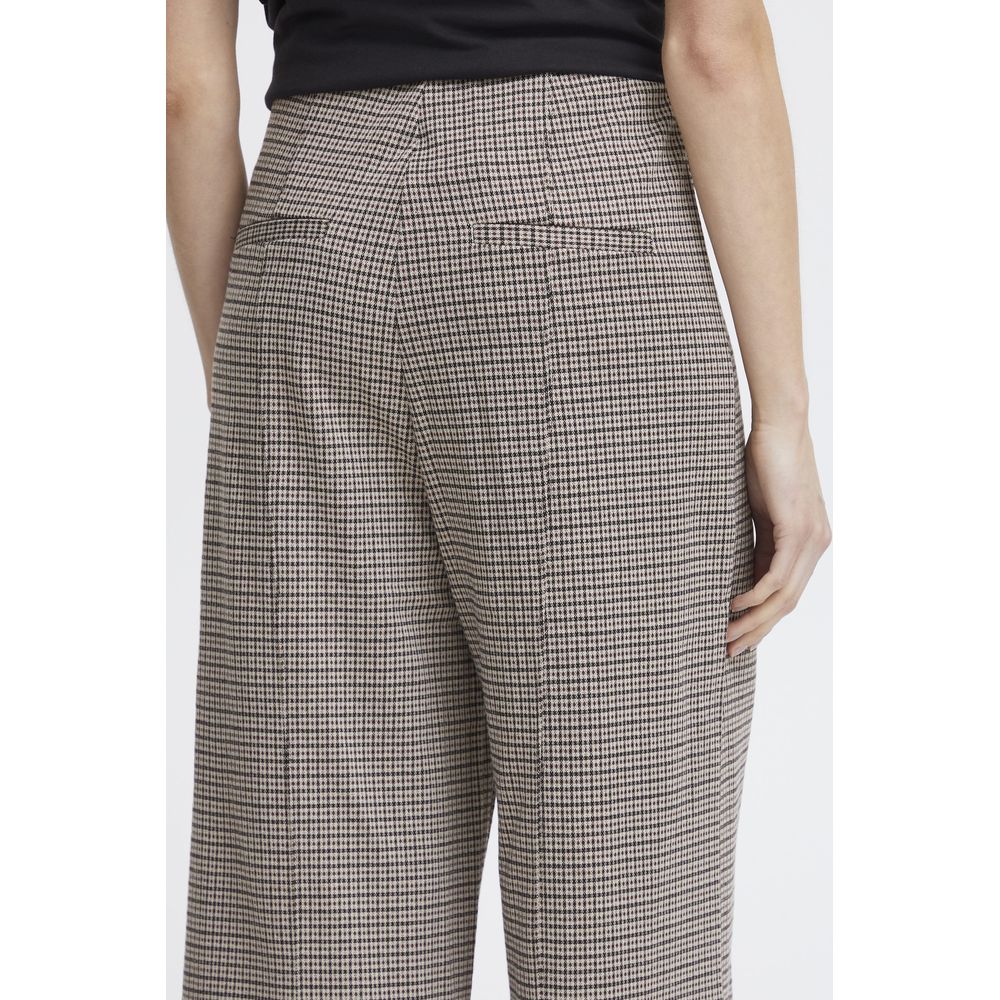 Beige Polyester Pant ICHI