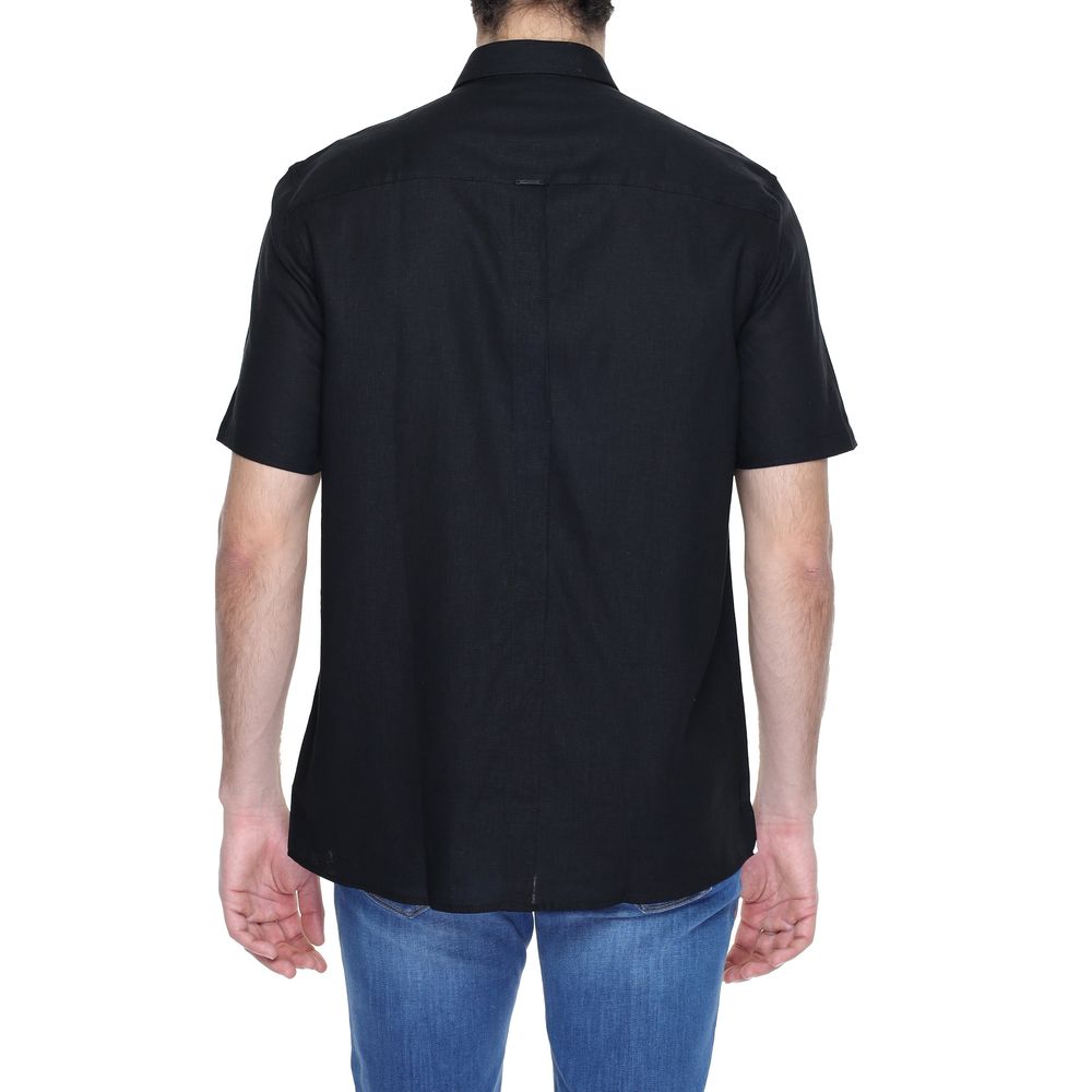 Black Linen Shortsleeve Antony Morato