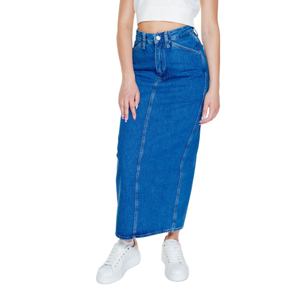Blue Cotton Skirt Calvin Klein Jeans