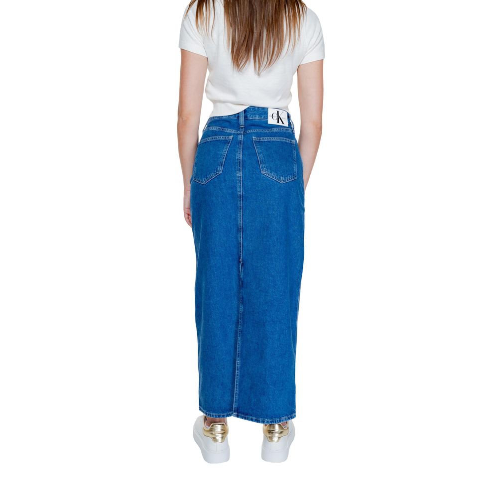 Blue Cotton Skirt Calvin Klein Jeans