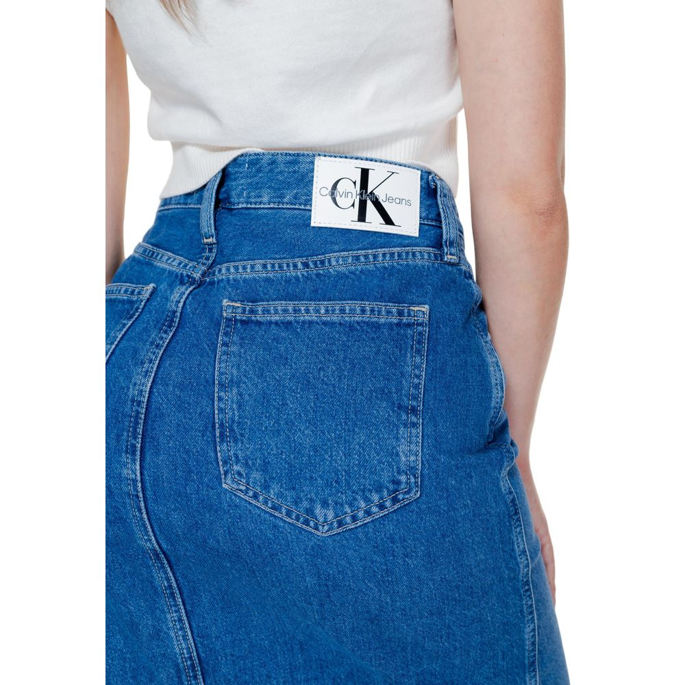 Blue Cotton Skirt Calvin Klein Jeans