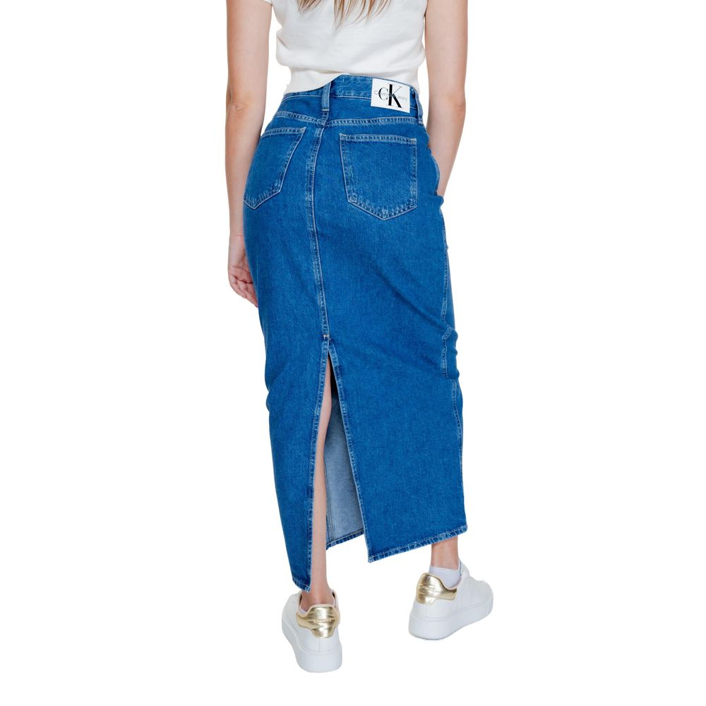 Blue Cotton Skirt Calvin Klein Jeans