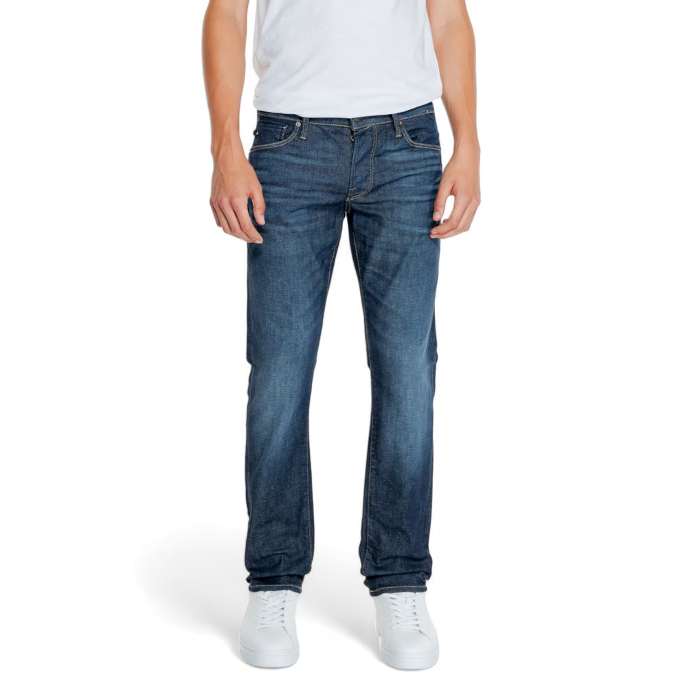 Blue Cotton Relaxed Fit Jean Jack Jones