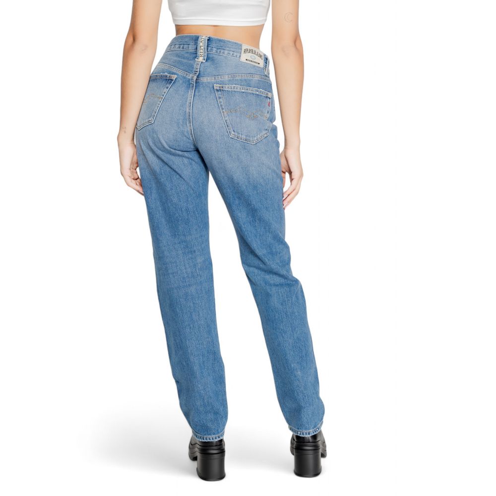 Blue Cotton Mom Jean Replay