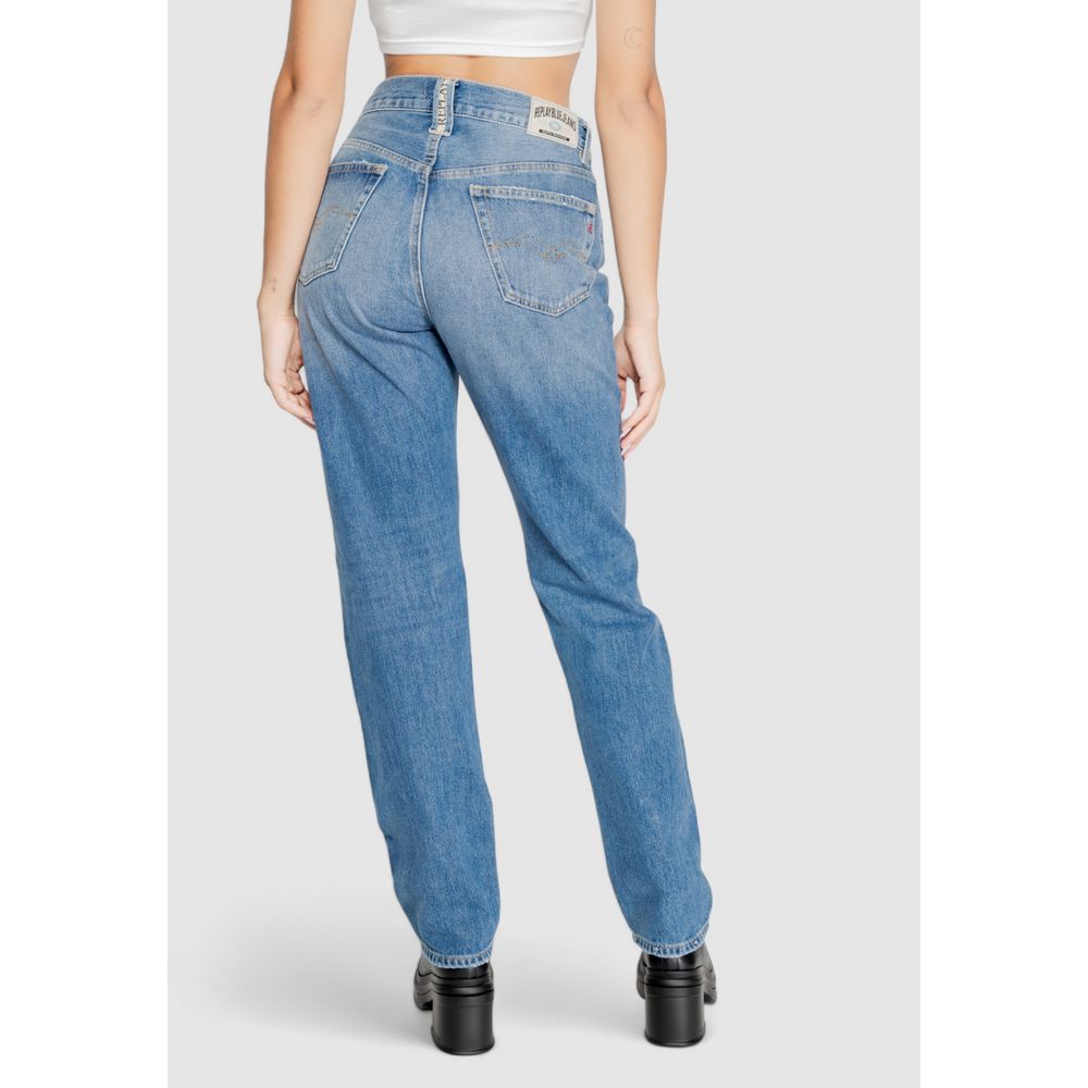 Blue Cotton Mom Jean Replay